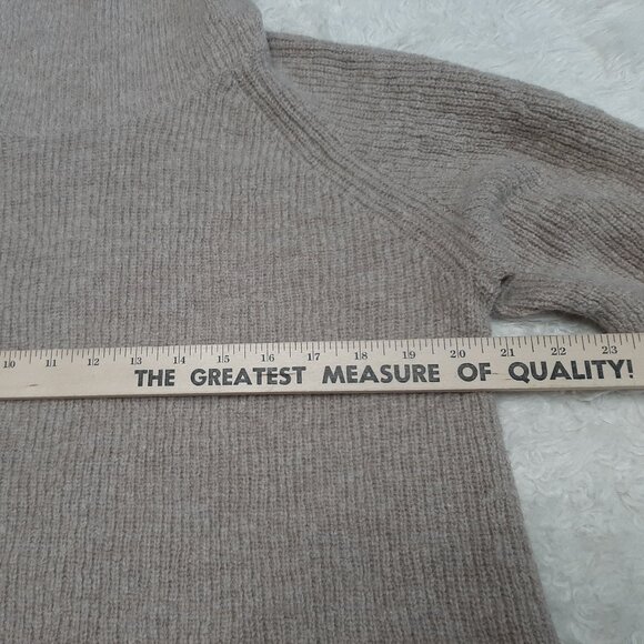 TAHARI Women's Beige Merino Wool Blend Knit Turtle Neck Pullover Sweater XXL - Picture 4 of 8